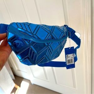 Adidas Blue Metallic Pattern Fanny Pack Waist Bag